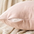 thumbnail image 3 of Velvet Throw Pillow Covers 18x18 Inch, Pack of 2, Pink Solid Decorative Square Pillow Cases, Soft Cushion Covers for Sofa, Bedroom, Chair, Car, Home Decor, 3 of 6