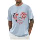 thumbnail image 5 of Camisas de Manga Larga para Hombres Imprimir Casual Cuello Redondo Blusa de Manga Corta, Camisas de Lino para Hombres, 5 of 8