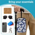 thumbnail image 6 of COEQINE Lightweight Forearm Crutch Bag for Seniors Tropical Hibiscus Navy Walking Cane Storage Pouch, with 2 Zipper Pockets, Large Capacity, Hands-Free, for Men Women, 6 of 7