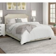 thumbnail image 2 of Home Meridian Clipped Corner King Upholstered Bed in Linen Beige, 2 of 2