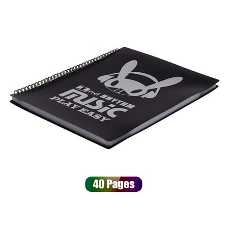 Spiral-Bound A4 Sized Music Folder for Sheet Music Writable Band Folders File Paper Storage 40 Pages (Best Way To Store Music Files)