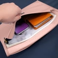 thumbnail image 6 of Slhenay PU Leather A4 File Folder, Document Holder Filing Organizer Portfolio Envelope Folder Case with Snap Closure for Letter Receipt (Pink), 6 of 6