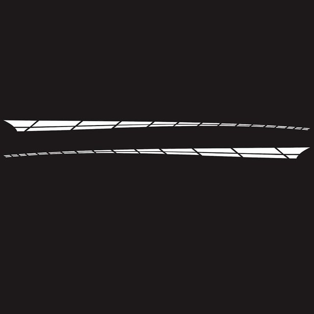 2pcs Vinyl Sticker Wear-resistant Decoration Waterproof Both Side Graphics Vinyl Long Stripe For Car