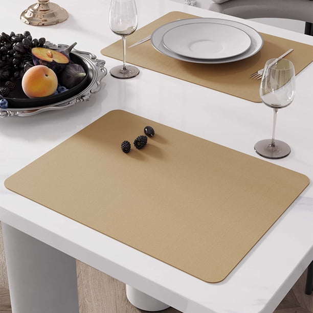 XWSHYW Manteles Individuales Mantel Individual Moderno de Cuero para El Hogar, Tapete de Aislamiento Térmico a Prueba de Aceite para Evitar Quemaduras, Tapete para Cuenco, Tapete de Mesa de Tamaño Pe