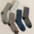 thumbnail image 5 of XINRUI 5-Pack Men’s Thermal Winter Socks – Warm & Breathable Polyester Blend, Ideal for Hiking, Fishing & Everyday Wear, Machine Washable., 5 of 11