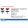 thumbnail image 2 of Front Brake Pad Set - Compatible with 2008 BMW 328xi, 2 of 2