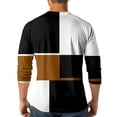 thumbnail image 5 of Men's St. Patrick's Day Irish Henley Shirt 3/4 Sleeve Color Block Clover Top, 5 of 7