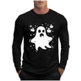 thumbnail image 2 of Handshe Mode Homme Décontracté Imprimé Sport Manches Longues Col Rond Blouses Chemises - Blouse Homme avec Entretien Facile, Costumes Halloween Homme Adulte, 2 of 5
