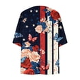 thumbnail image 5 of Frostluinai Kimonos for Women Lightweight Summer Cardigan Casual Loose Beach Swim Cover Up 3/4 Sleeve Open Front Chiffon Cardigans, 5 of 6