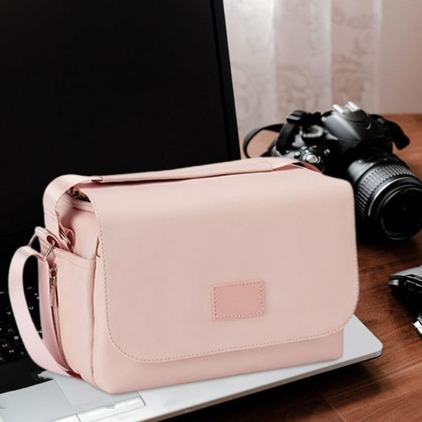 Bolsa para camara DSLR funda para camara bolsa para camara fotografica bolsa para fotografos lentes de viaje tarjetas de memoria Rosa Walmart en linea