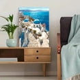 thumbnail image 5 of Santorini Blue Dome Church Watercolor Canvas Print Wall Art for Living Room Bedroom Kitchen Dining Room Hotel Lobby Office Decor, 5 of 8