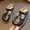 Black, variant on AOOCHASLIY Black and Friday Kids Shoes Summer Baby Boys Girls' Sandals New Fashion Little Leather Shoes Princess Shoes College Style Small Single Shoes