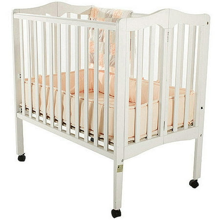 Dream On Me 2 In 1 Lightweight Folding Portable Crib White