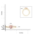 thumbnail image 4 of ANGARA Natural Split Shank Trillion 1.35 ct Morganite Ring in 14K Yellow Gold for Women | Birthday, Anniversary, Jewelry Gift for Women | Natural Morganite Ring, 4 of 8