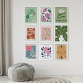 thumbnail image 3 of PixonSign Framed Canvas Print Wall Art Set - Colorful Vibrant Wildflowers Forest Plant Poster Art - Set of 9 Nature Wilderness Garden Floral Botanical Wall Décor for Living Room - 8"x10" White, 3 of 5