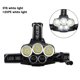 thumbnail image 1 of Linterna de cabeza LED para acampar al aire libre, pesca, ciclismo, linterna principal, lámpara ajustable recargable por USB, blanco Vogacara HA000964-01B, 1 of 7
