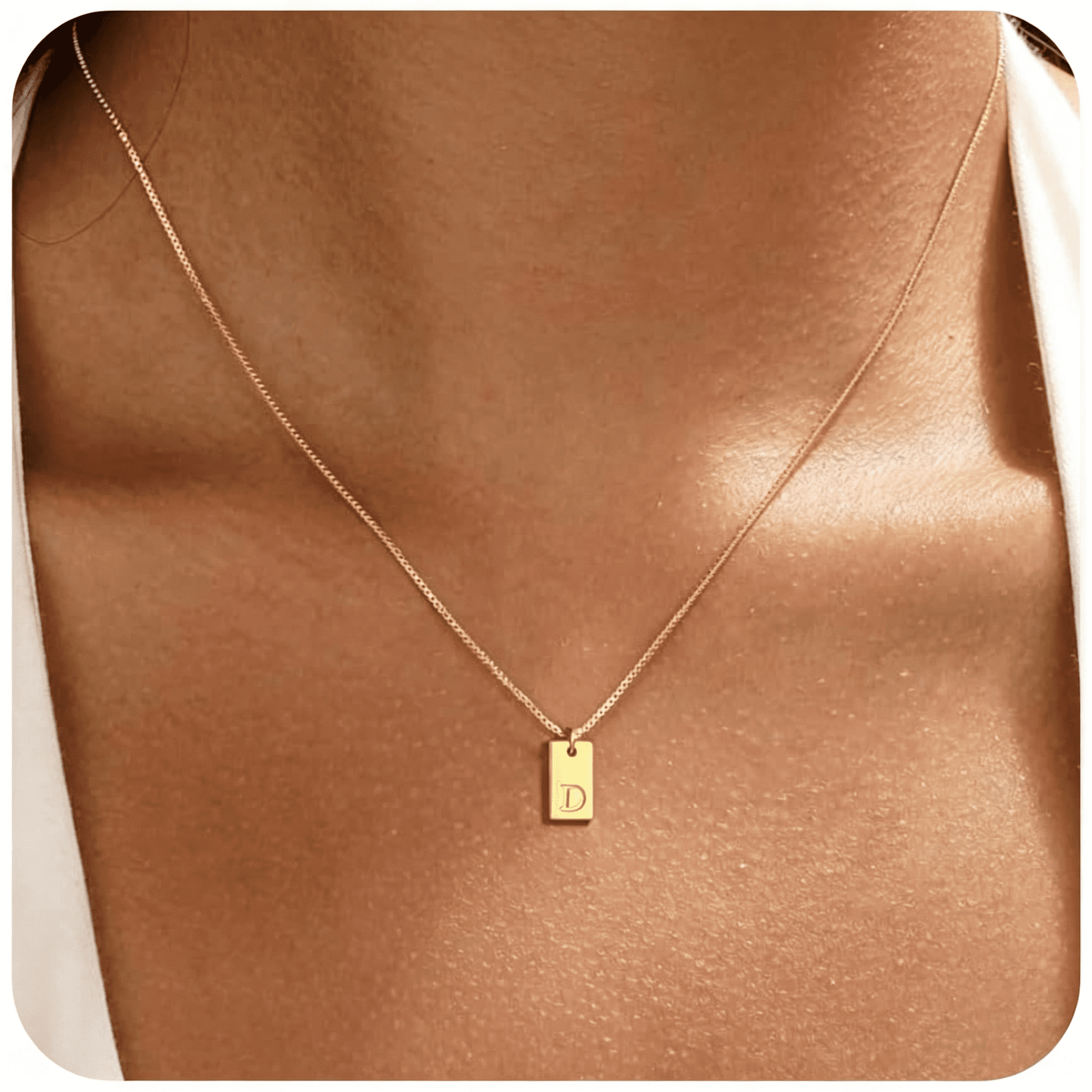 DESIGNICE Initial Necklaces for Women Letter A-Z Pendant Name Necklace | Dainty 14K Gold Plated Necklaces Silver Initial Name Necklace Personalized Gold Jewelry Valentine'S Day Gifts