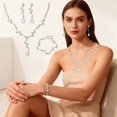 thumbnail image 5 of Valentine's Day Jewelry Set Romantic Alloy Necklace, Earrings, and Bracelet with Crystal Decorations Elegant Forest Ambiance Gift for Her, 5 of 6
