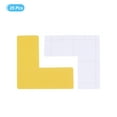 thumbnail image 3 of Uxcell 5s Location Marking Corner 2x2x0.8" 25 Pack L Shaped Floor Marker for Table, Desk, Floor, Yellow, 3 of 5