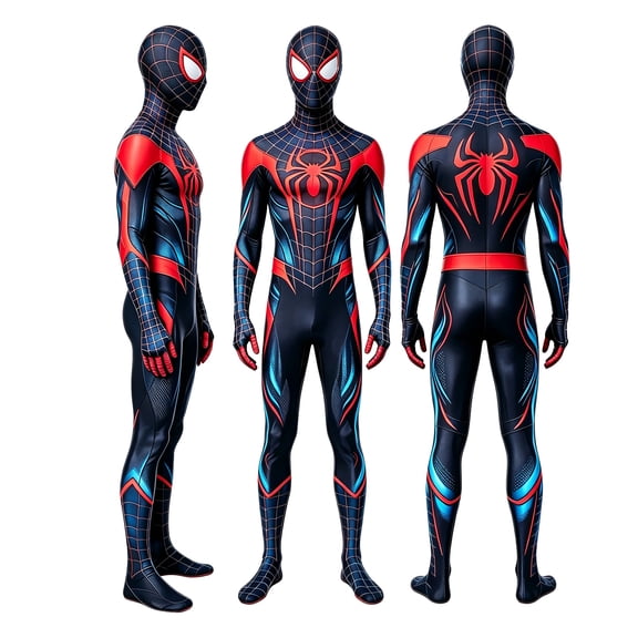 2026 New Halloween Spide Cosplay Costume, BDN Hero Costume Set, Cosplay Set Includes Jumpsuit with Mask, Unisex Halloween Outfit, 110(3-4 Years)
