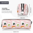 thumbnail image 3 of Naloa Cute Sushi Leather Pencil Case, Makeup Pouch, Zipper Pouch for Daily Essentials, Storage Organizer, Cosmetics and Stationary Bag, 3 of 7
