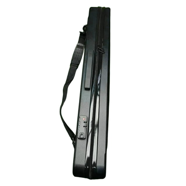 jinwen Billiard Pool Cue Carrying Case 1/2 Cue Case Portable Pool Cue Storage Pouch Code Lock Black