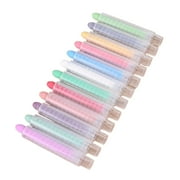 12Pcs Dustless Chalk Washable Colored Sidewalk Chalk with Chalk Holder for Chalkboard Blackboards Drawing Writing