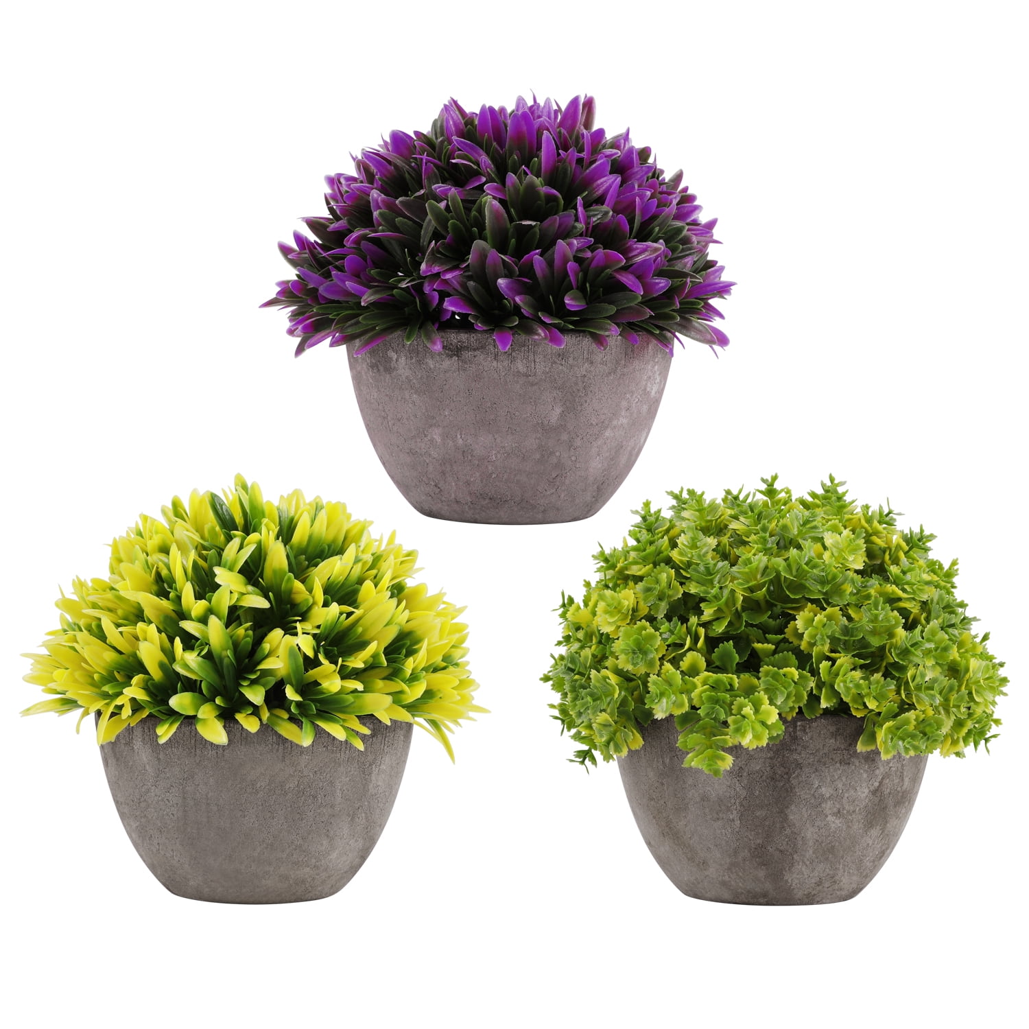 Artificial Plastic Potted Plant, Mini Little Plants in Pot, Lifelike