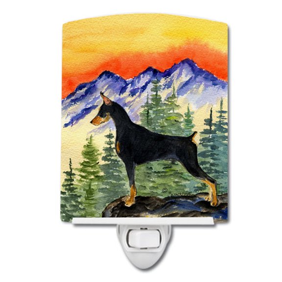 Caroline's Treasures SS8284CNL Doberman Ceramic Night Light, 6x4x3", multicolor
