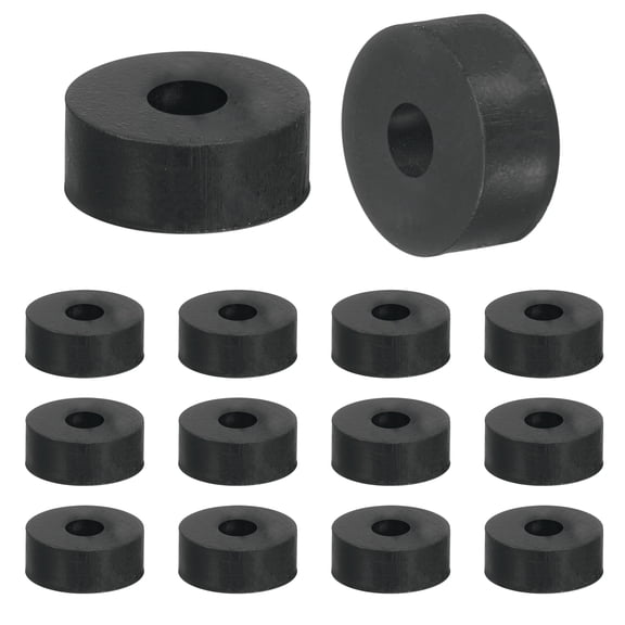 14 Pcs Multi Purpose Rubber Spacer, 6mm ODx20mm IDx8 mm Thickness Anti-Vibration Isolation for Home Cars(Black)