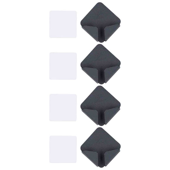 Socket Power Cord Hook,4Pcs No‑Punch Power Cable No Punch Power Cable Rack Power Plug Bracket Sleek Aesthetic