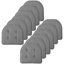 U-Shaped Memory Foam No Slip Back 16 x 16 Chair Pad Cushion 12 Pack - Gray