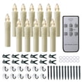 thumbnail image 1 of Velas sin llama para ventana MIXALY Marfil LED Cono 12 piezas con control remoto, 1 of 6