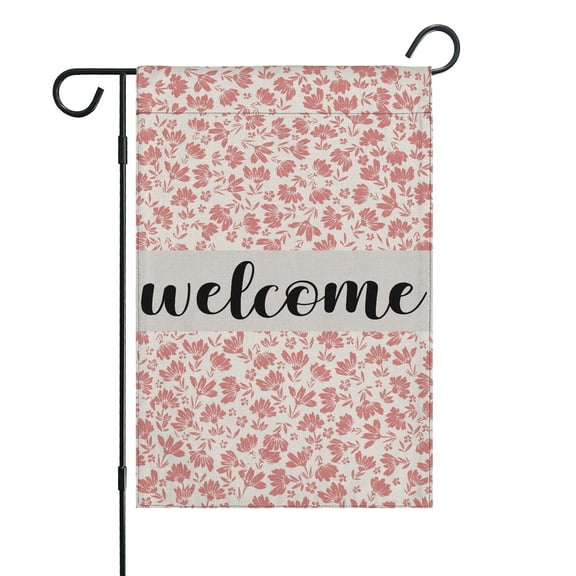 Spring Summer Multicolored Flower Leaves Garden Flag 12.5x18 Inch Double Side for Outdoor Courtyard Garden Decor Flowers Welcome Holiday Flag for Outside Decoration
