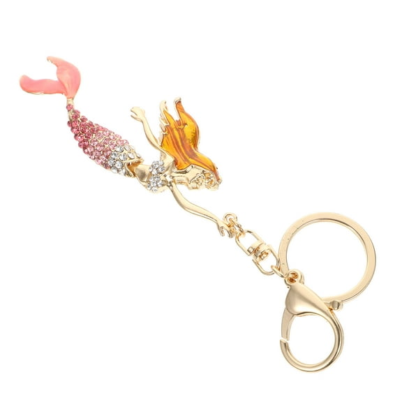LEORX Cute Mermaid Charm Elegant Metal 1Set Key Ring for Everyday Use