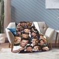 thumbnail image 4 of Blanket Hugh Jackman Soft and Comfortable Wool Fleece Throw Blankets Gift for Home Decoration Sofa Office car Camping Yoga Travel Home Decoration Cozy Plush Beach, 4 of 5