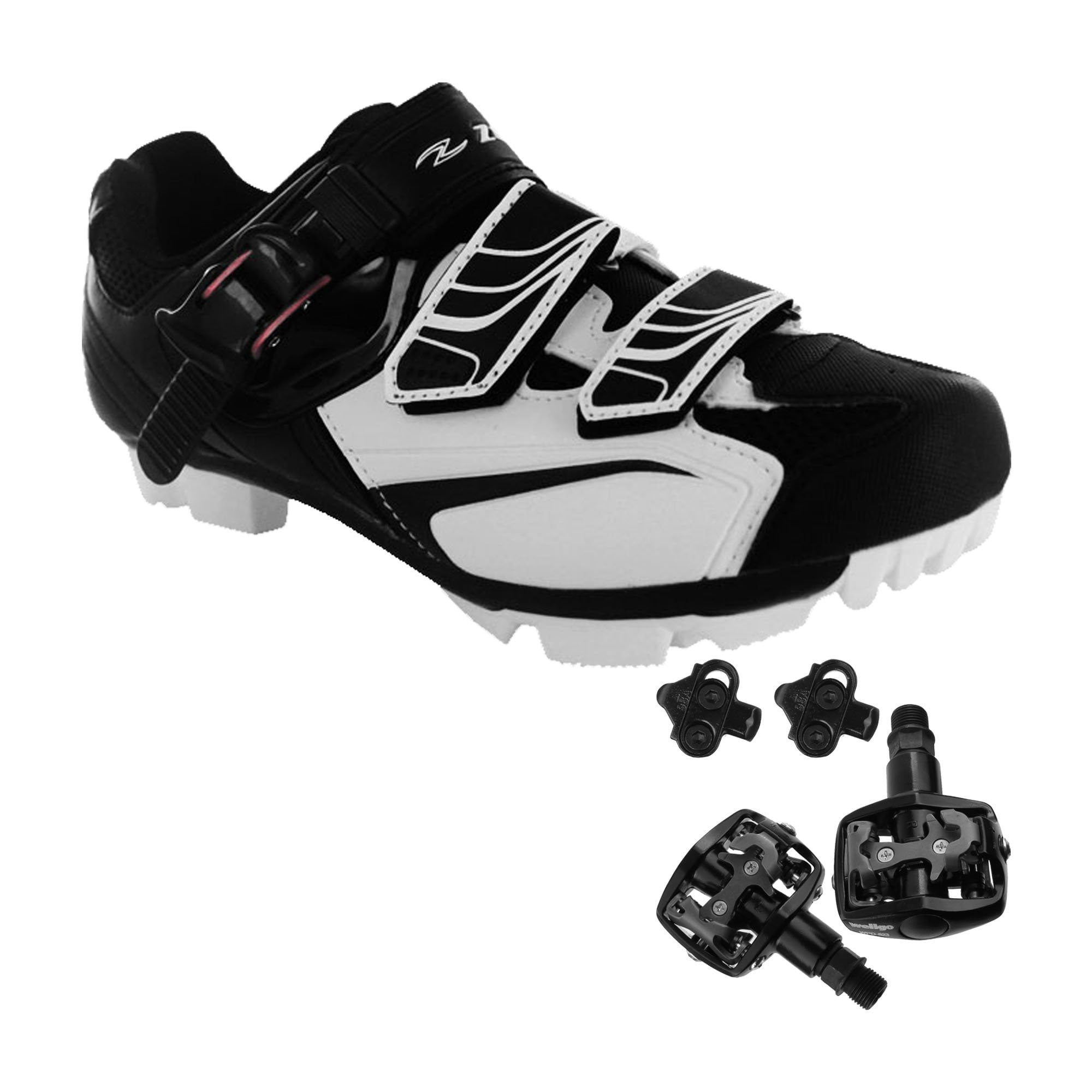 Zol White MTB Indoor Cycling Shoes Cleats 