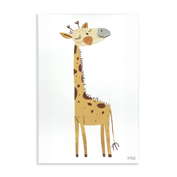 Stupell Industries Happy Giraffe Winking Animals & Insects Painting Unframed Art Print Wall Art, 10 x 15