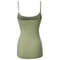 thumbnail image 2 of FashionOutfit Women's Solid Scoop Neck Spaghetti Strap Cami W/ Shelf Bra, 2 of 3
