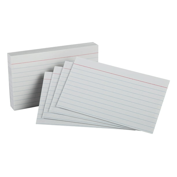 Tarjeta Índice Oxford 5'x8' Rayada Paquete c/100
