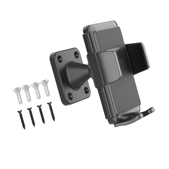 Wall Mount Phone Stand Single Handed Access Design For Cooking Areas Universally Fit All Smartphones Up To 7.2 Inches