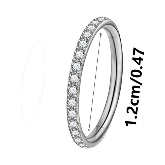 Nose Ring Steel 316L Hoop Septum Jewelry 1.2mm Gauge 8-14mm Inner Diameter Hinged Segment Ear Cartilage Piercing Ring