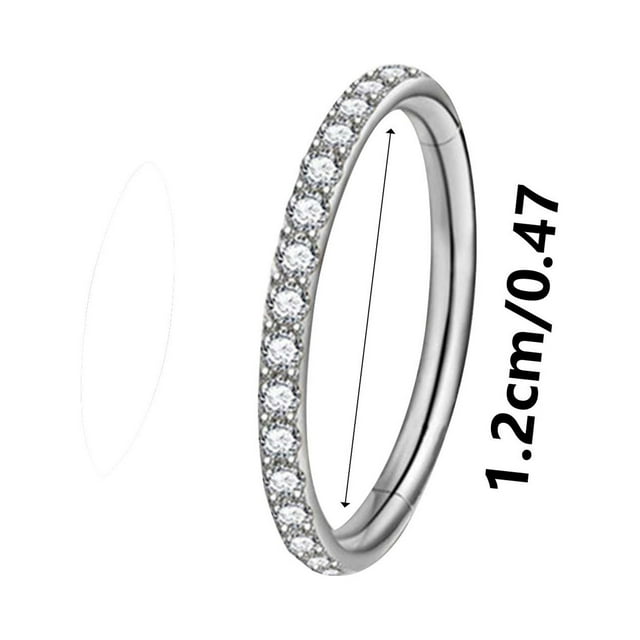Nose Rings for Women,Titanium Nose Rings, Hoops Septum Rings Hinged Segment Ring Lip Ear Piercing Earrings for Cartilage Tragus Conch Lobe Inner Diameter锛圫liver锛?Hoop Earrings for Women