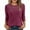 Hot Pink Womens Tops, variant on Three Quarter Length Sleeve Tees for Women Ribbed Knit Top Dressy 2025 Fall Sweater Loose Crewneck Tunic Blouse