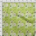 thumbnail image 3 of oneOone Cotton Poplin Twill Lime Fabric Flower & Leaves Watercolor Sewing Material Print Fabric By The Yard 56 Inch Wide, 3 of 4