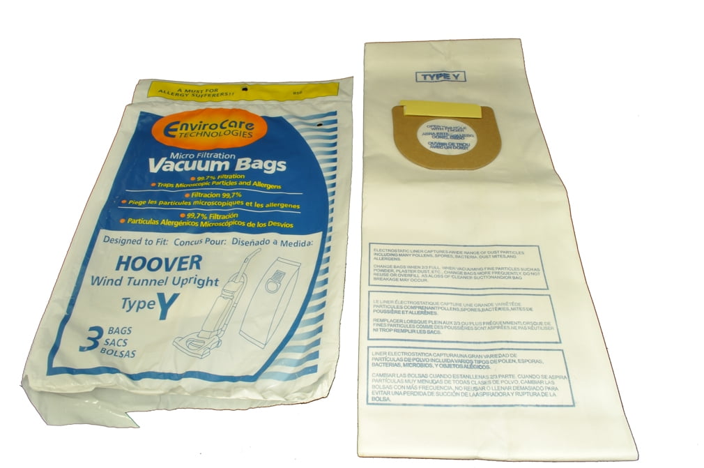 Hoover Wind Tunnel Vacuum Cleaner Type Y Bags 3 Bags In Pack