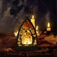 thumbnail image 4 of Luz De Cristal Gótica De Halloween Adorno De Escritorio Decoración Del Hogar Centro De Mesa Único Para Mesa, Estantería O Repisa De La Chimenea, 4 of 4