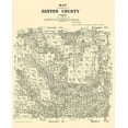 thumbnail image 2 of Gast 26x31 Black Ornate Wood Framed with Double Matting Museum Art Print Titled - Denton Texas Landowner - Gast 1879, 2 of 4