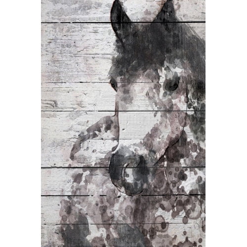 Marmont Hill "Grey Horse" by Irena Orlov Painting Print on Wrapped Canvas