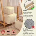 thumbnail image 2 of Comforter Storage Bag with Zipper, Ultra Space Saving Self Compression Organizer for Quilt, Blanket, Pillow, Clothes, X-Large Bedding Storage Bags with Mesh Window, Home Essentials, Cream, 2 of 4